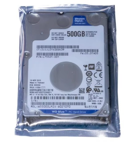 Western Digital WD Blue 500GB Internal Hard Drive for Laptop - Health 100%