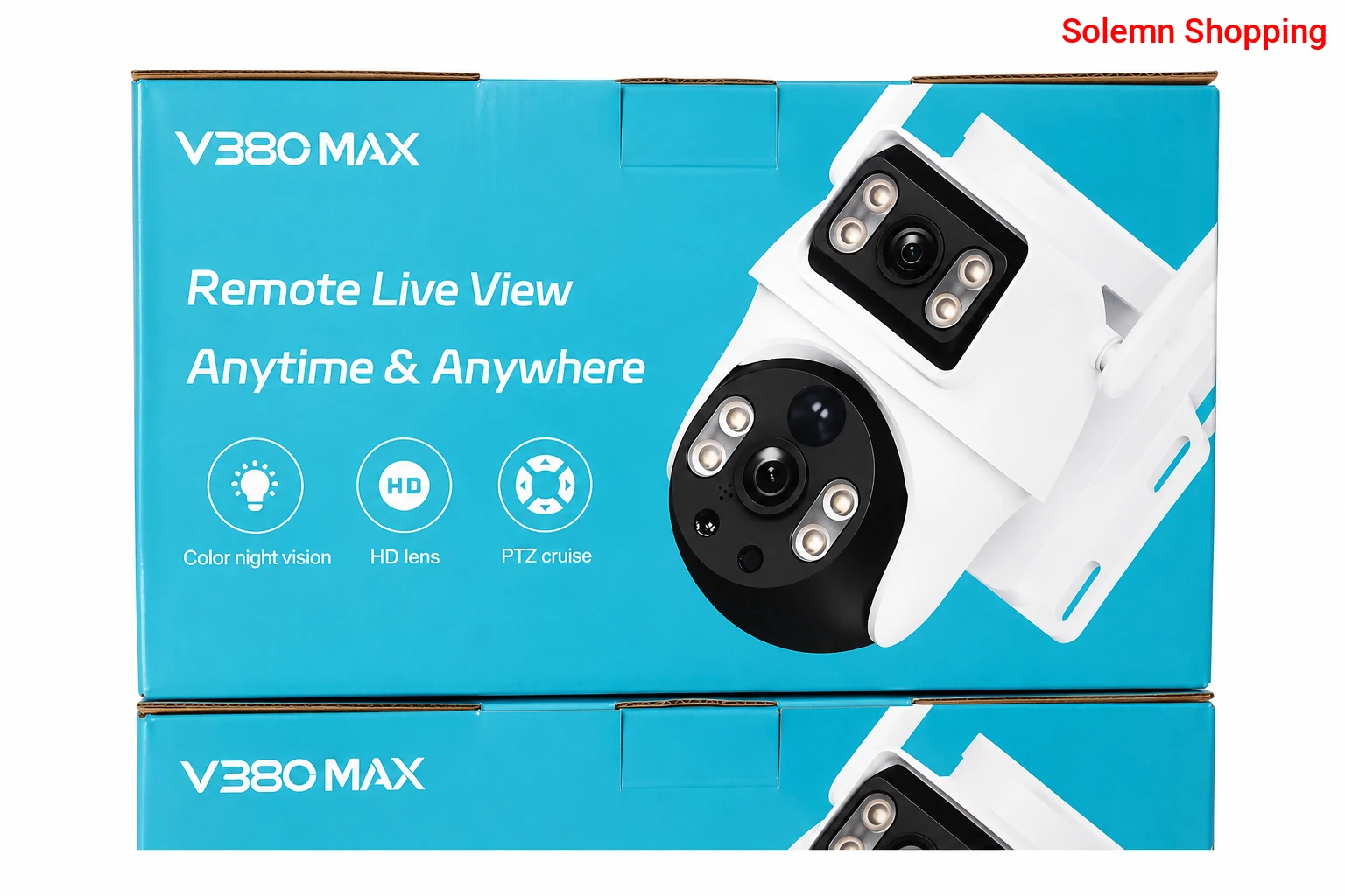 Surveillance CCTV Camera V380 Max 4G Dual Lens Solar PTZ  Outdoor Camera