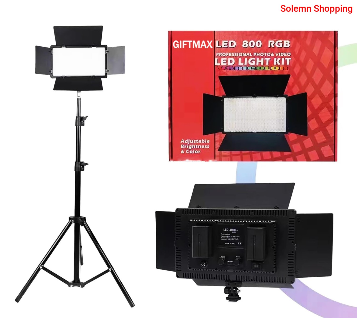 Professional Photo and Video Pro LED 800 RGB - Light Kit