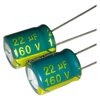 160 Volt 22uf  Electrolytic Capacitor