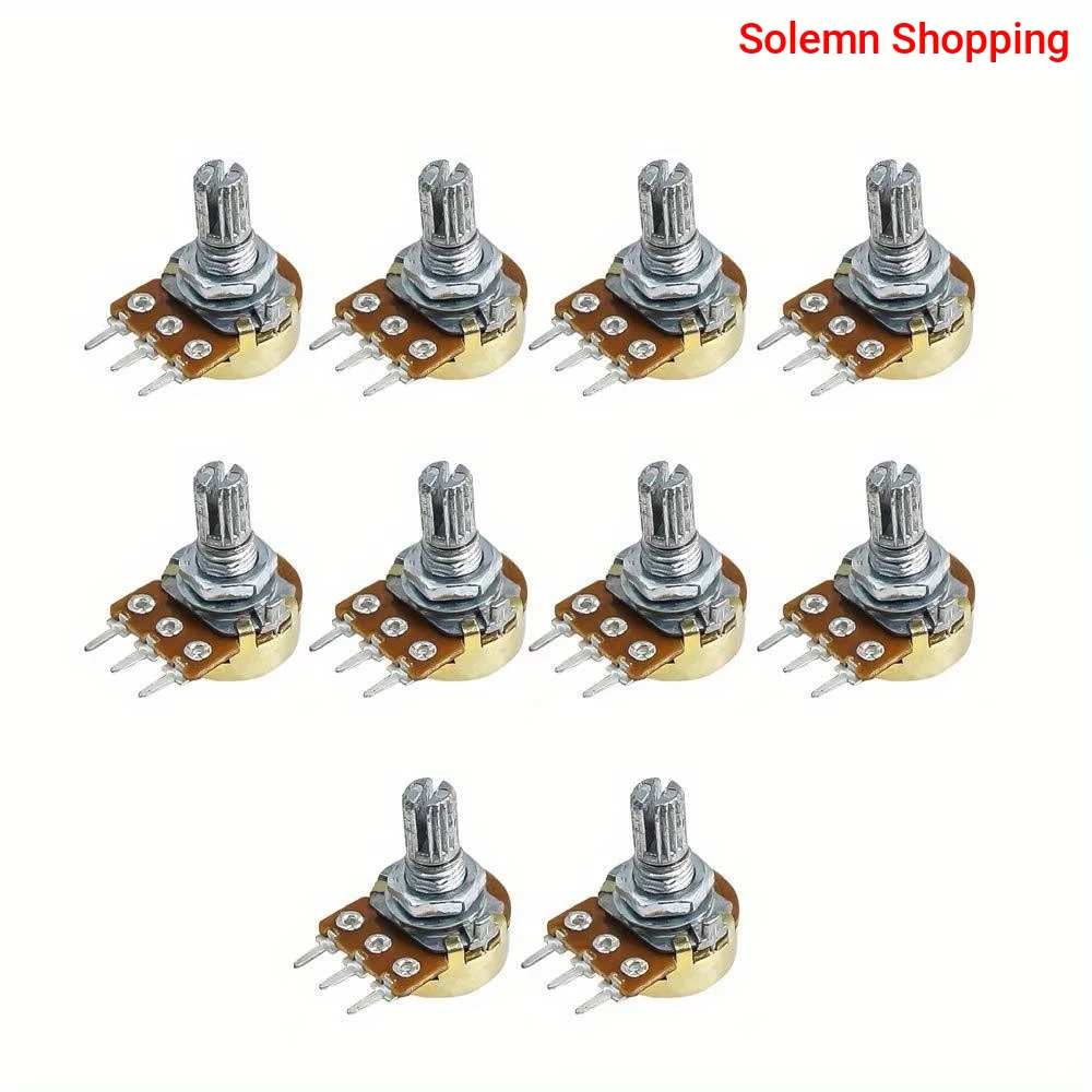 B10K Ohm Linear Taper Rotary Potentiometer 3 Pin