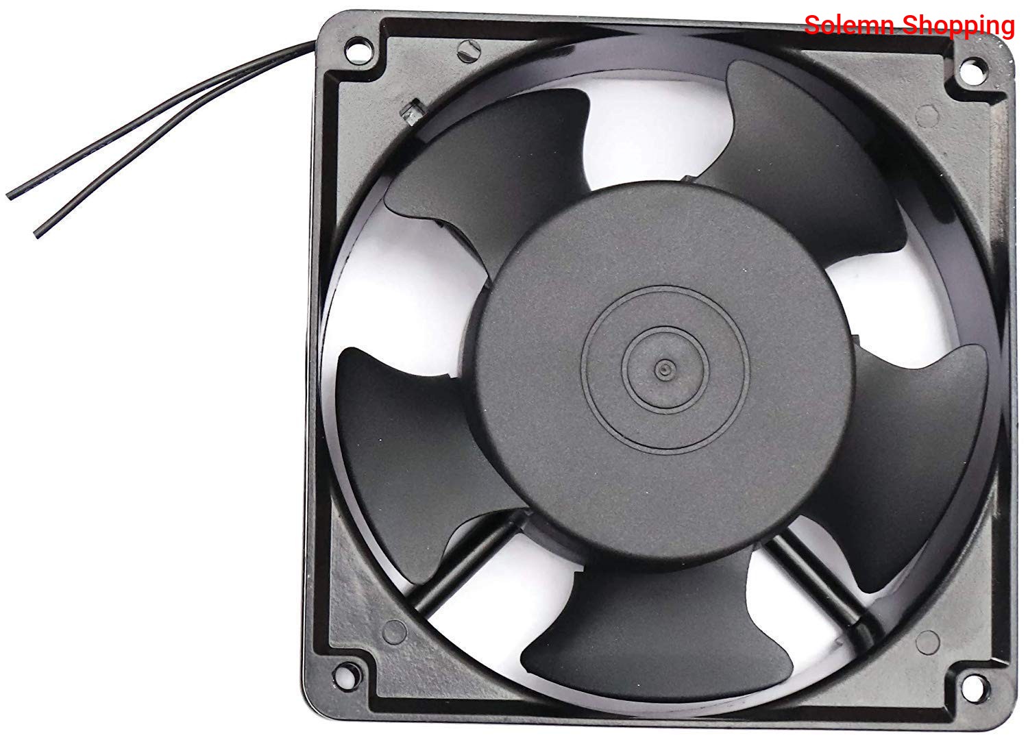 220V AC Power Cooling Fan 4.75" *4.75"1.5" Axial alluminum Black Fan For Networking Rack Server Network Enclosure PC Electric Panel Industrial Control Panel Industrial Machinery and Equipment (4 inch)