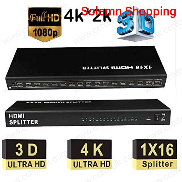 16 Port HDMI Splitter display 1 x 16 Out 2x8 and Audio