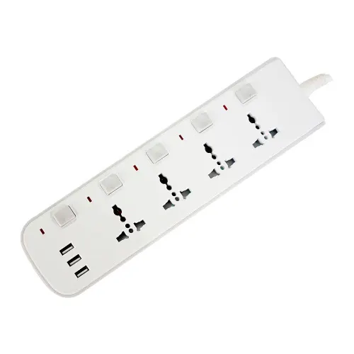 4 Sockets Port Extension with 3 USB Port