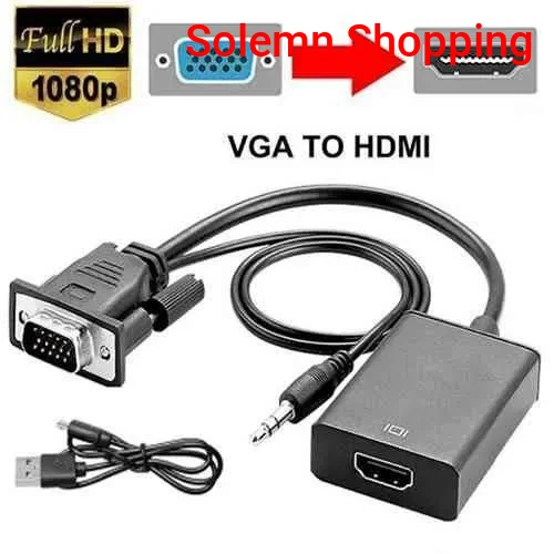 VGA to HDMI Adapter Cable Full HD