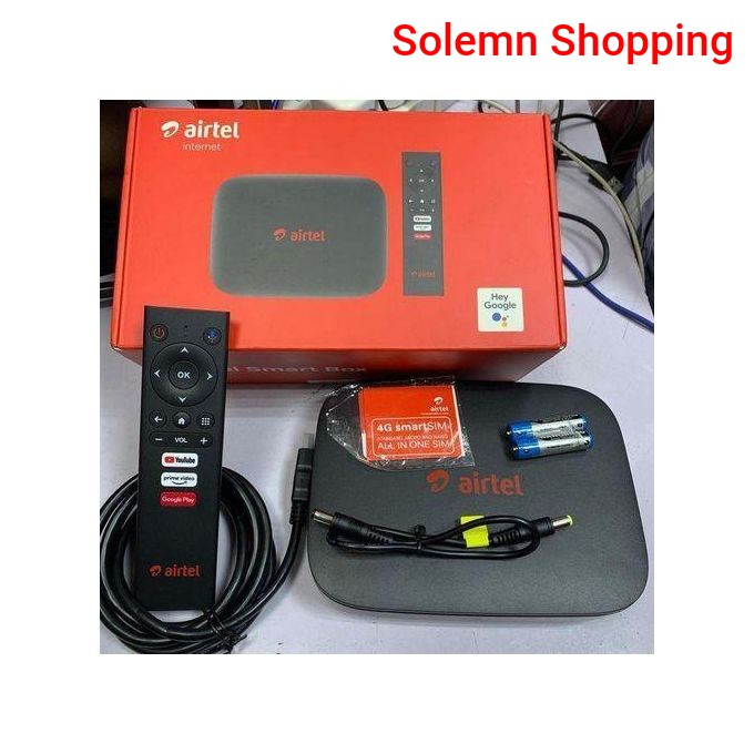Airtel Flat Android Smart TV Box With Inbuilt Router