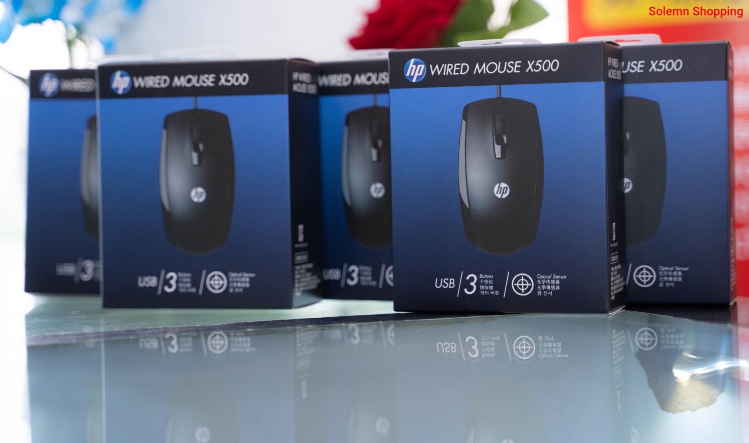 HP X500 Optical USB  Wired Mouse