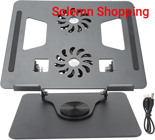 Laptop Stand with Stepless Adjustable Cooling Fan 11 to 17.3 Inches