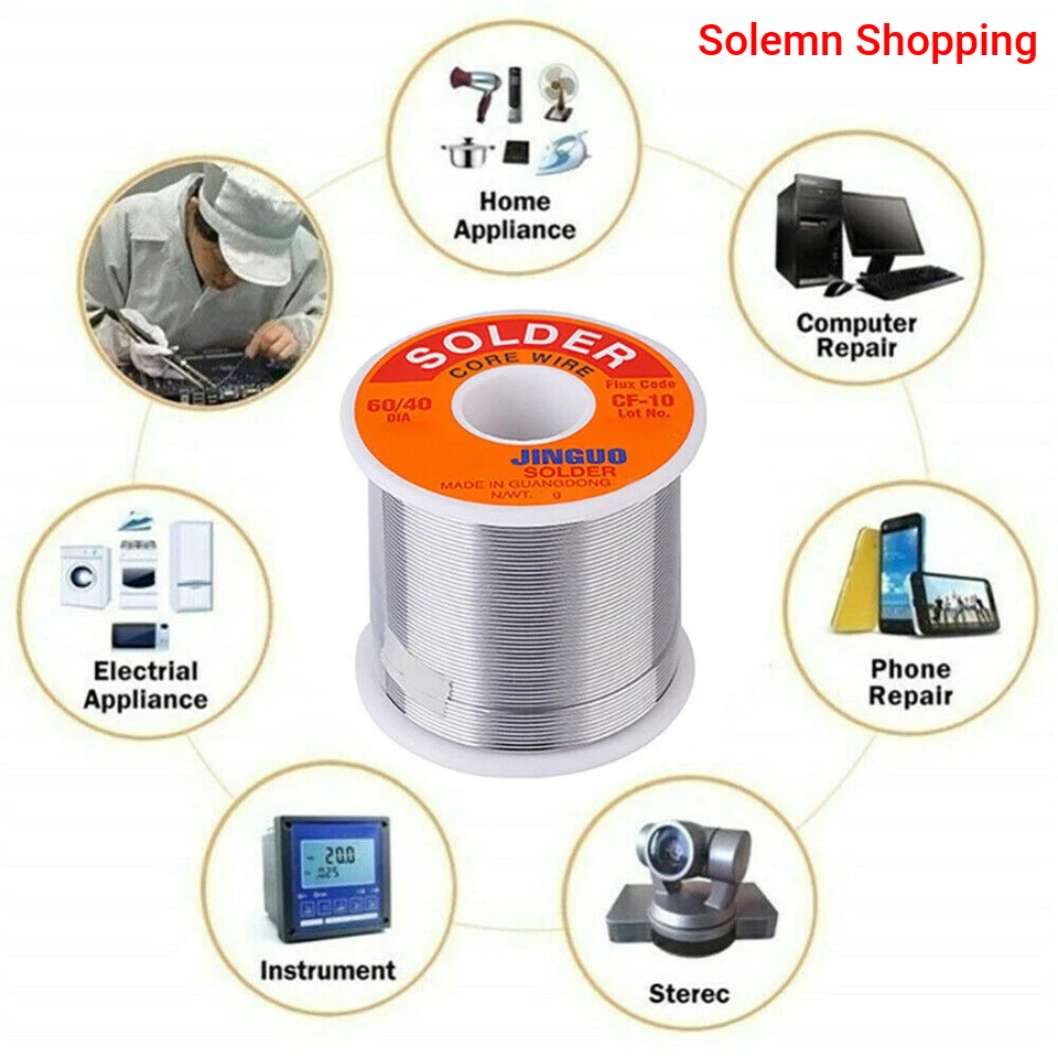 100g 0.5/1/1.5/2mm Tin Lead Rosin Core 2% Flux Solder Soldering Wire 60/40 Reel