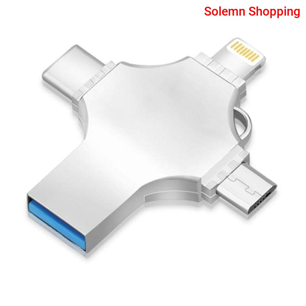 8GB Ultra OTG Micro USB Type-c Lightning 4 in 1 Flash Drive